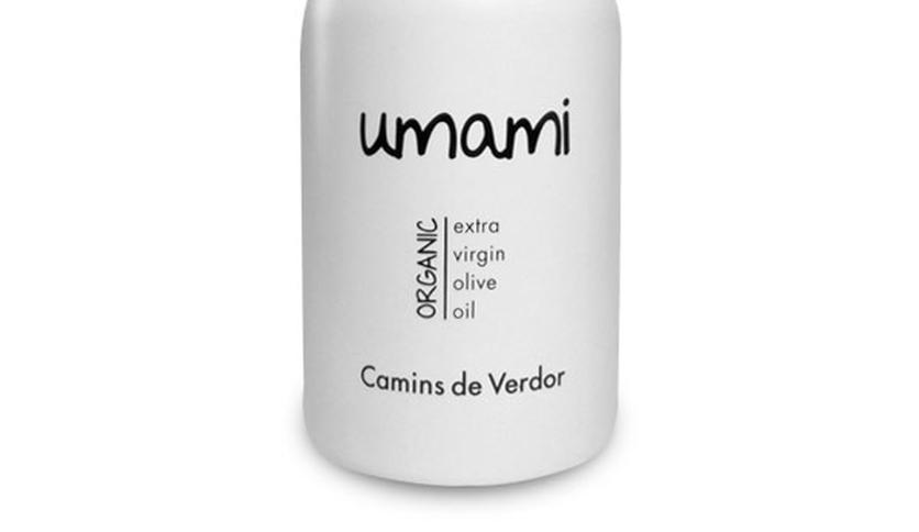 Local products Umami Extra Virgin Olive Oil, Organic in a 500 ml bottle of Camins de Verdor