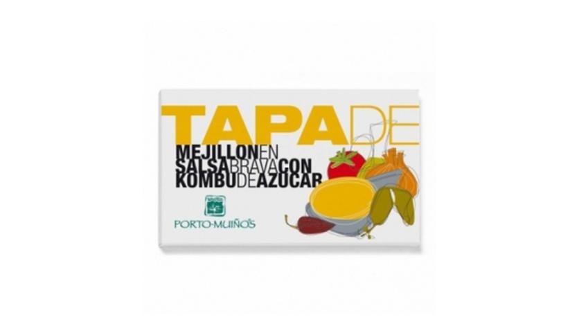 Local products Tapa de mejillón en Salsa brava con Kombu de Azúcar RR125. Porto-Muiños. 20un.